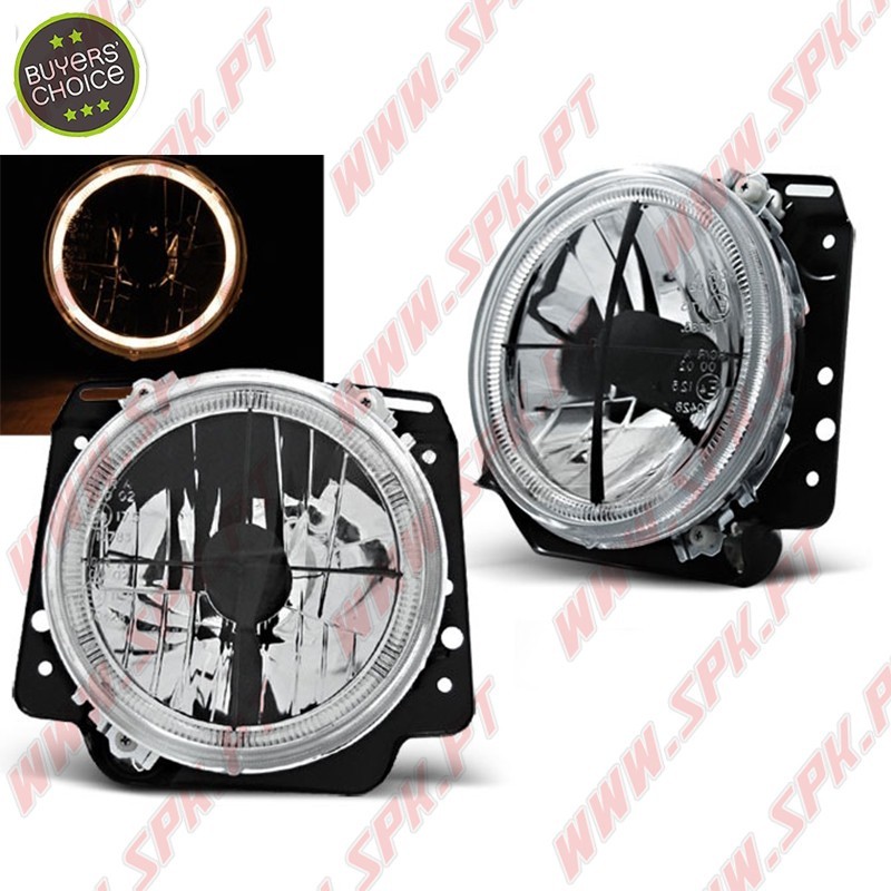 Faróis Angel Eyes / Cross Chrome - VW Golf 2 (1983-1991) Faróis Angel Eyes / Cross Chrome - VW Golf 2 (1983-1991)