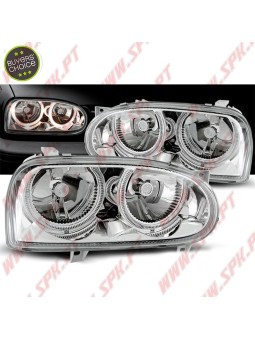 Faróis Angel Eyes / Chrome - VW Golf 3 (1991-1997)