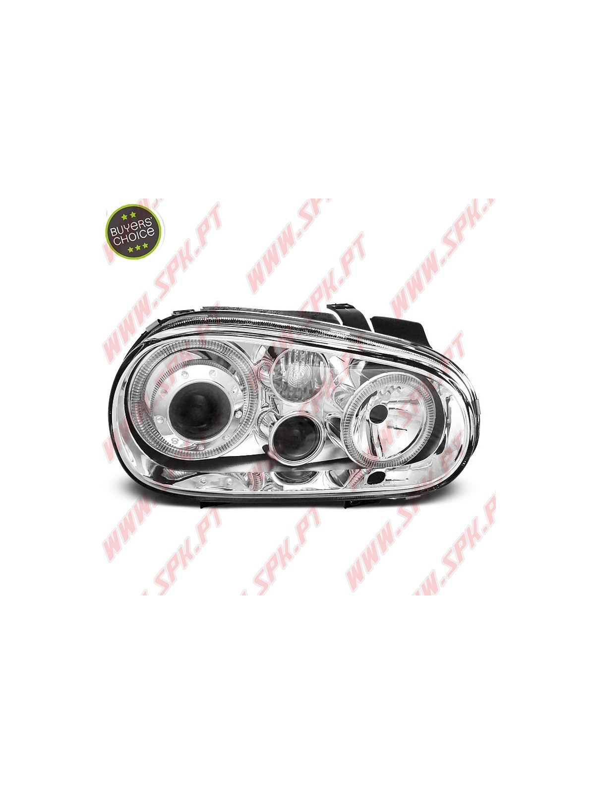Faróis Angel Eyes / Chrome - VW Golf 4 (1997-2003)