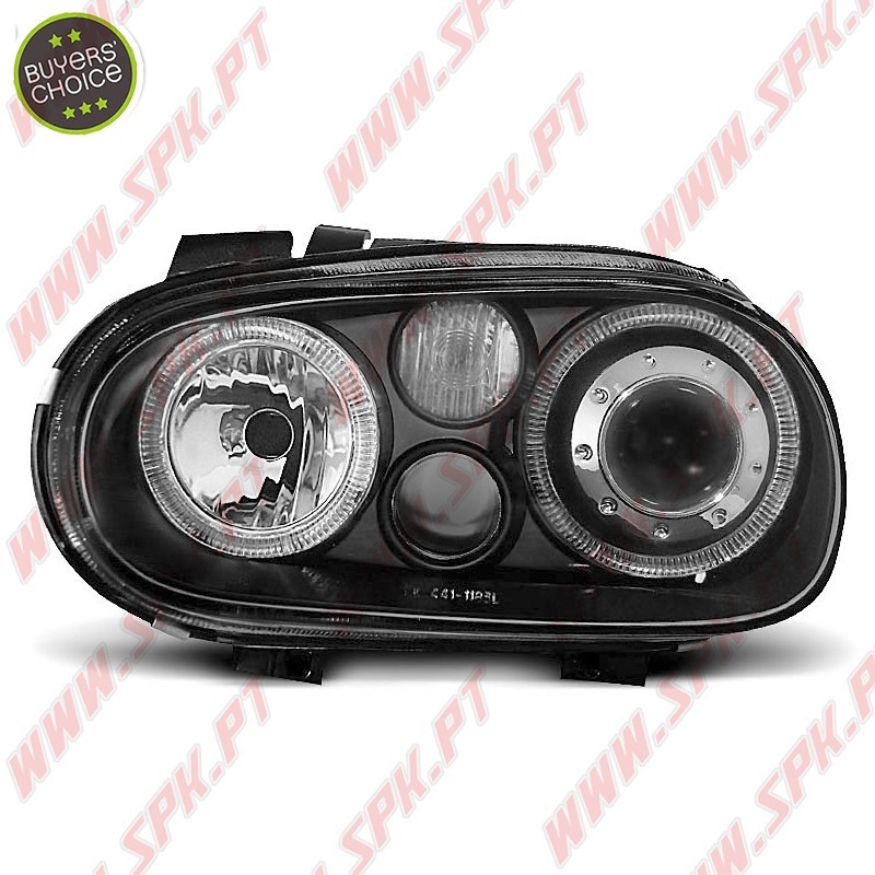 Faróis Angel Eyes / Black - VW Golf 4 (1997-2003)