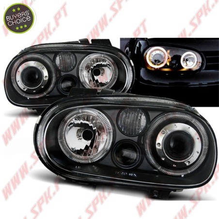 Faróis Angel Eyes / Black - VW Golf 4 (1997-2003)