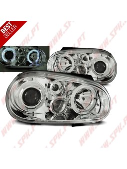 Faróis Angel Eyes II / Chrome - VW Golf 4 (1997-2003)