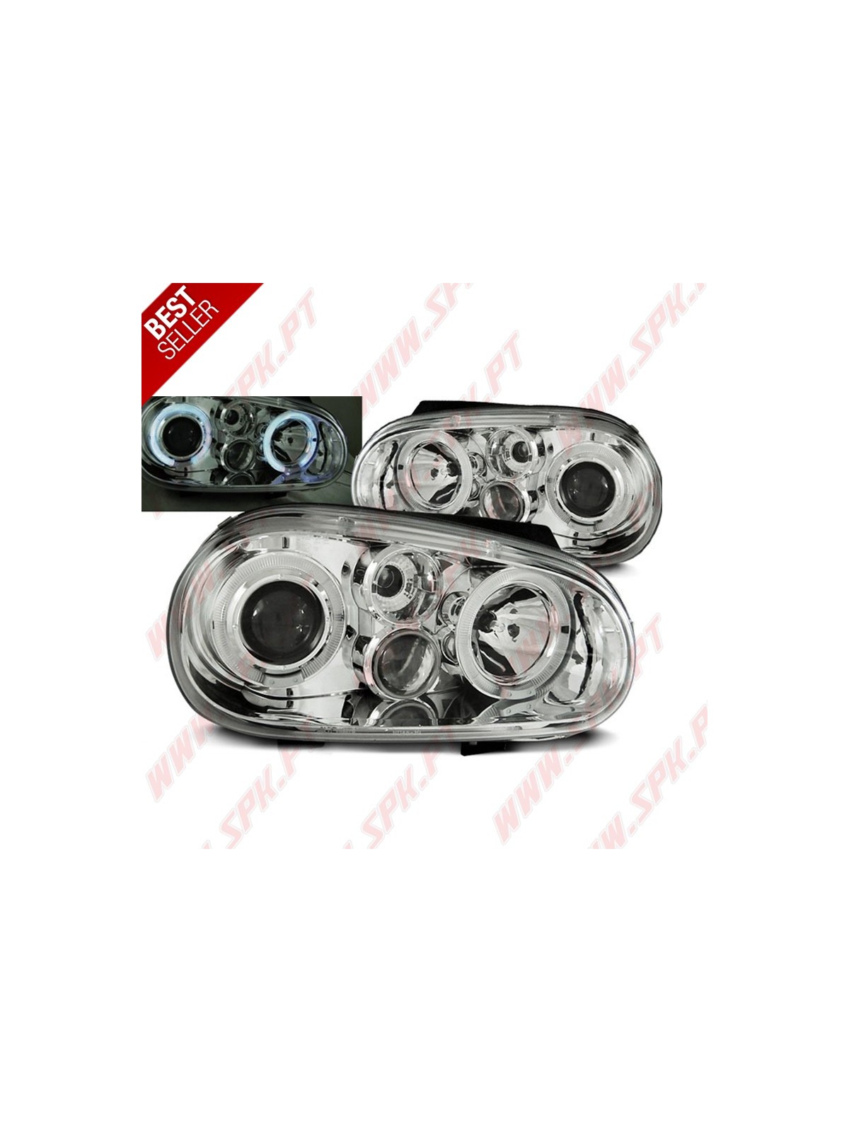 Faróis Angel Eyes II / Chrome - VW Golf 4 (1997-2003) Faróis Angel Eyes II / Chrome - VW Golf 4 (1997-2003)