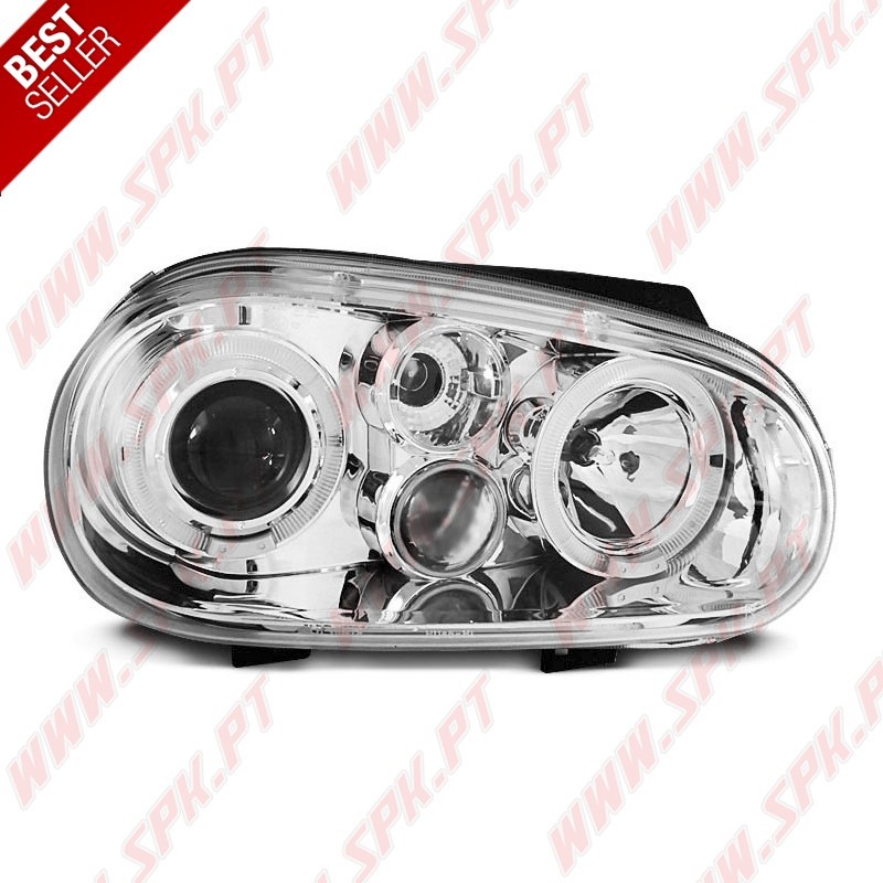 Faróis Angel Eyes II / Chrome - VW Golf 4 (1997-2003) Faróis Angel Eyes II / Chrome - VW Golf 4 (1997-2003)