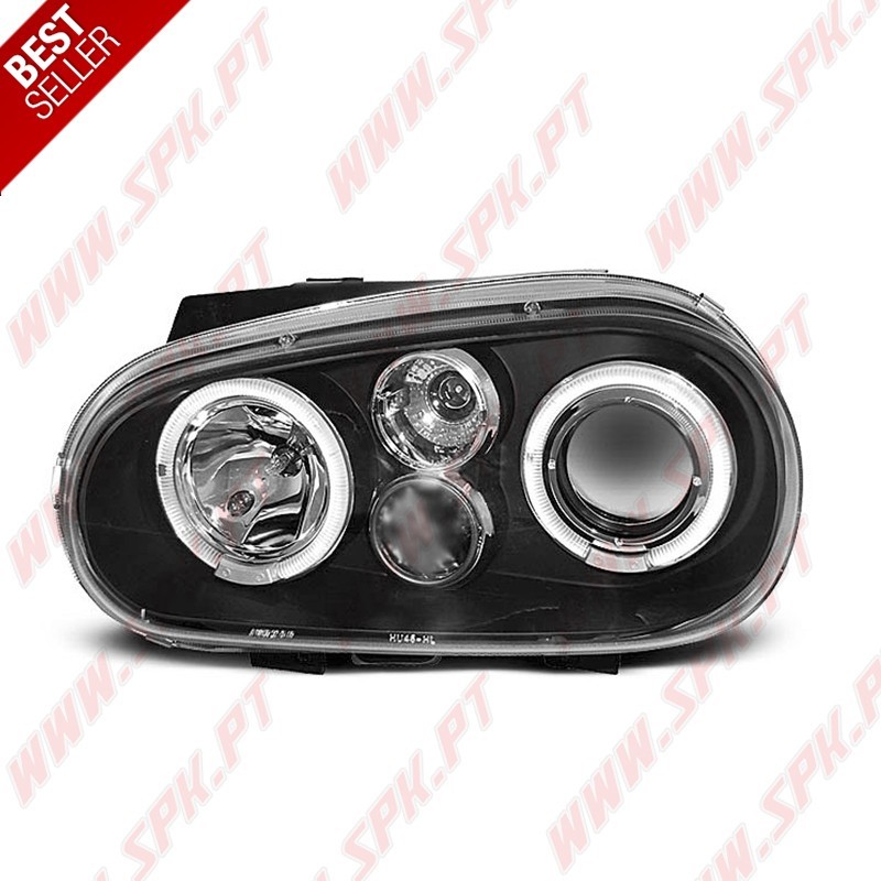 Faróis Angel Eyes II / Black - VW Golf 4 (1997-2003)