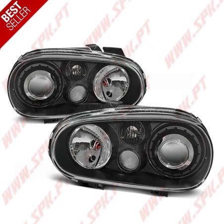 Faróis Cristal Look R32 Black - VW Golf 4 (1997-2003)