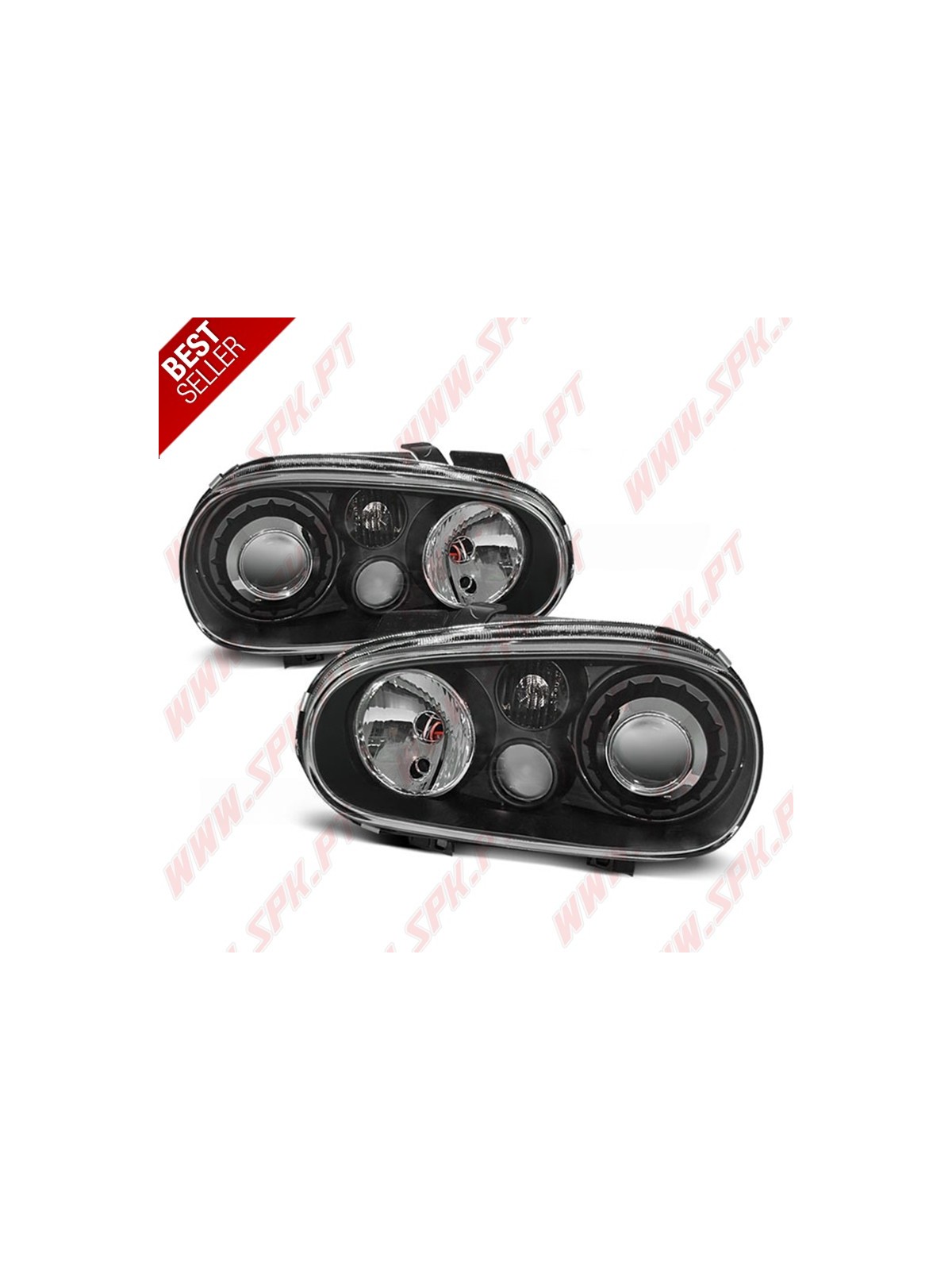 Faróis Cristal Look R32 Black - VW Golf 4 (1997-2003)