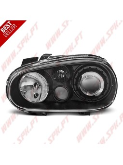 Faróis Cristal Look R32 Black - VW Golf 4 (1997-2003)