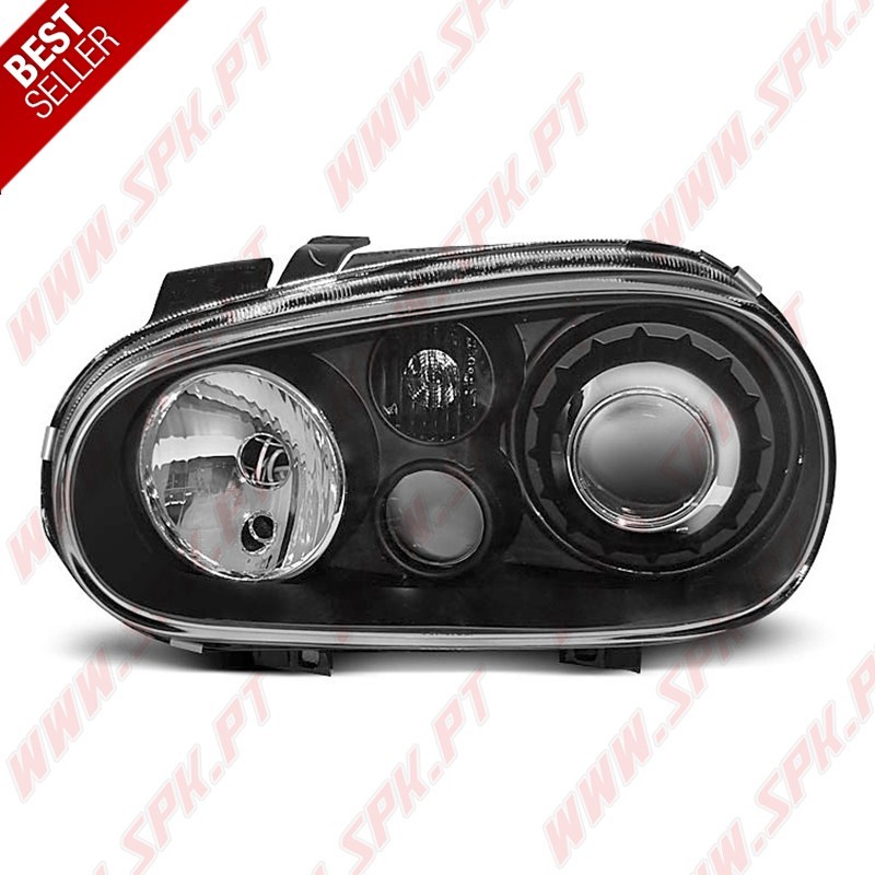 Faróis Cristal Look R32 Black - VW Golf 4 (1997-2003)