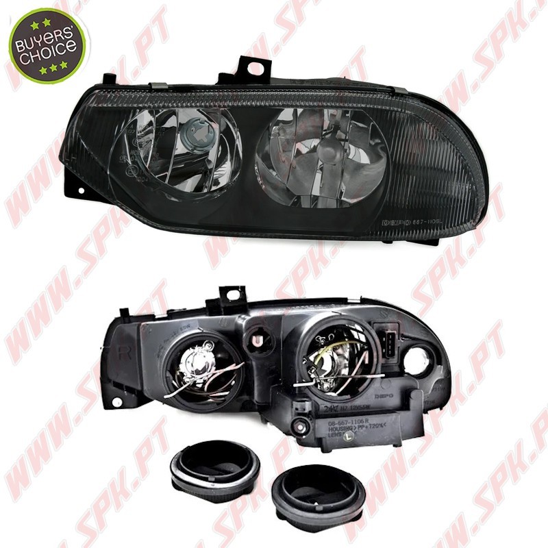 Faróis OEM Black - Alfa Romeo 156 (1997-2003) Faróis OEM Black - Alfa Romeo 156 (1997-2003)