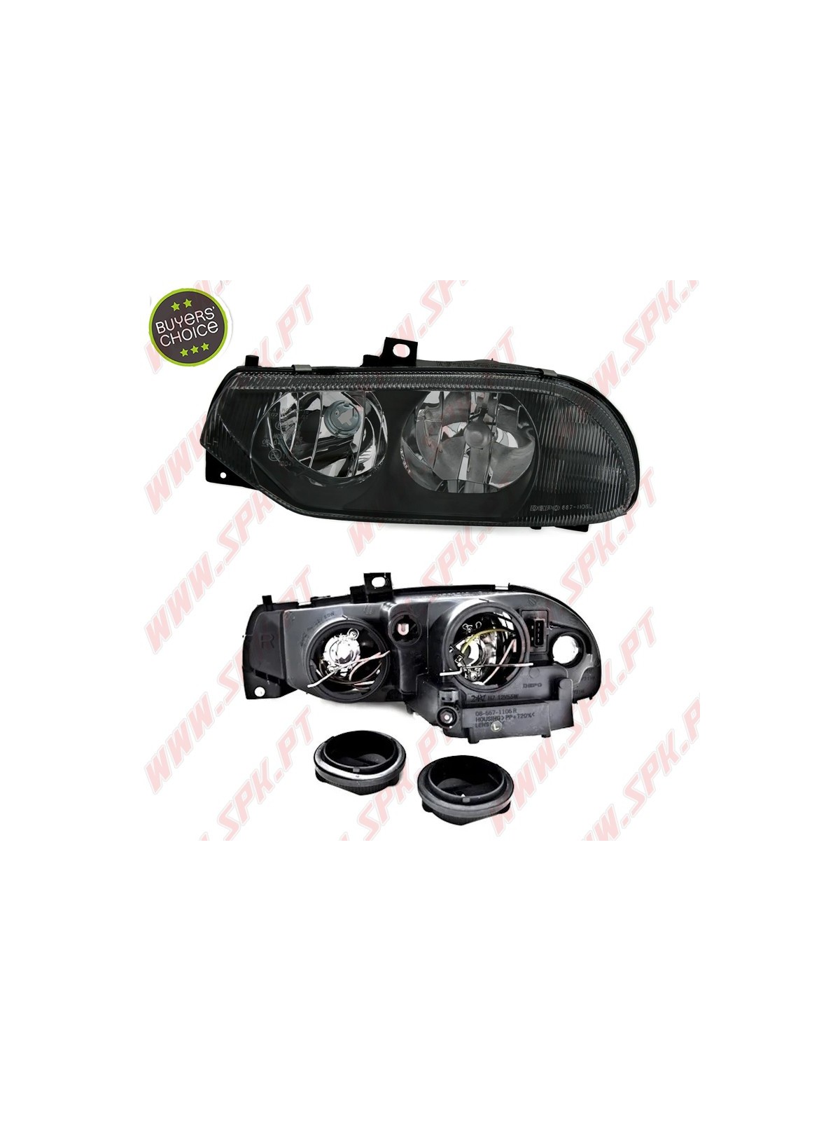Faróis OEM Black - Alfa Romeo 156 (1997-2003) Faróis OEM Black - Alfa Romeo 156 (1997-2003)