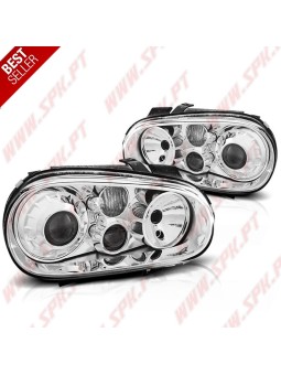 Faróis Cristal Look R32 Chrome - VW Golf 4 (1997-2003)