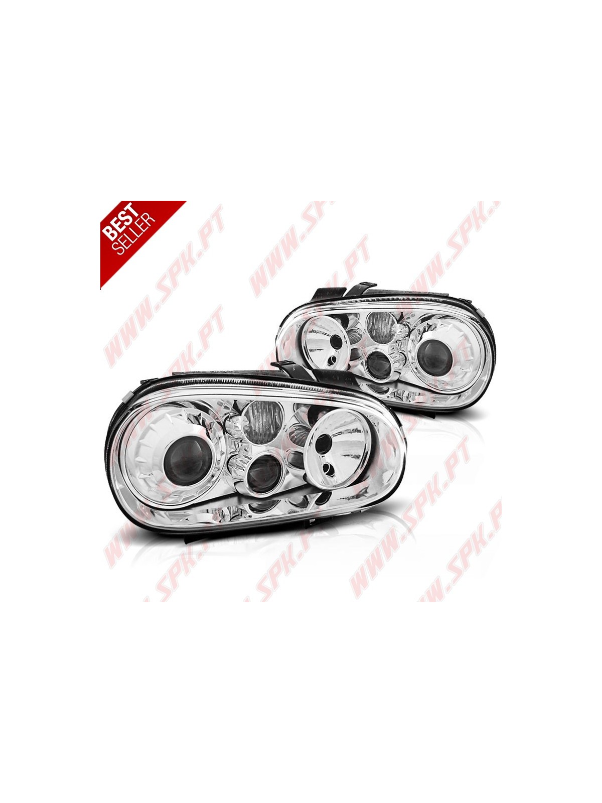Faróis Cristal Look R32 Chrome - VW Golf 4 (1997-2003) Faróis Cristal Look R32 Chrome - VW Golf 4 (1997-2003)
