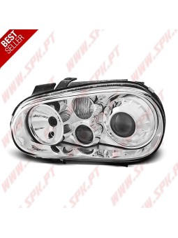 Faróis Cristal Look R32 Chrome - VW Golf 4 (1997-2003)