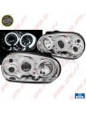 Faróis Angel Eyes CCFL / Chrome - VW Golf 4 (1997-2003) Faróis Angel Eyes CCFL / Chrome - VW Golf 4 (1997-2003)