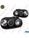 Faróis Angel Eyes CCFL / BLack - VW Golf 4 (1997-2003)