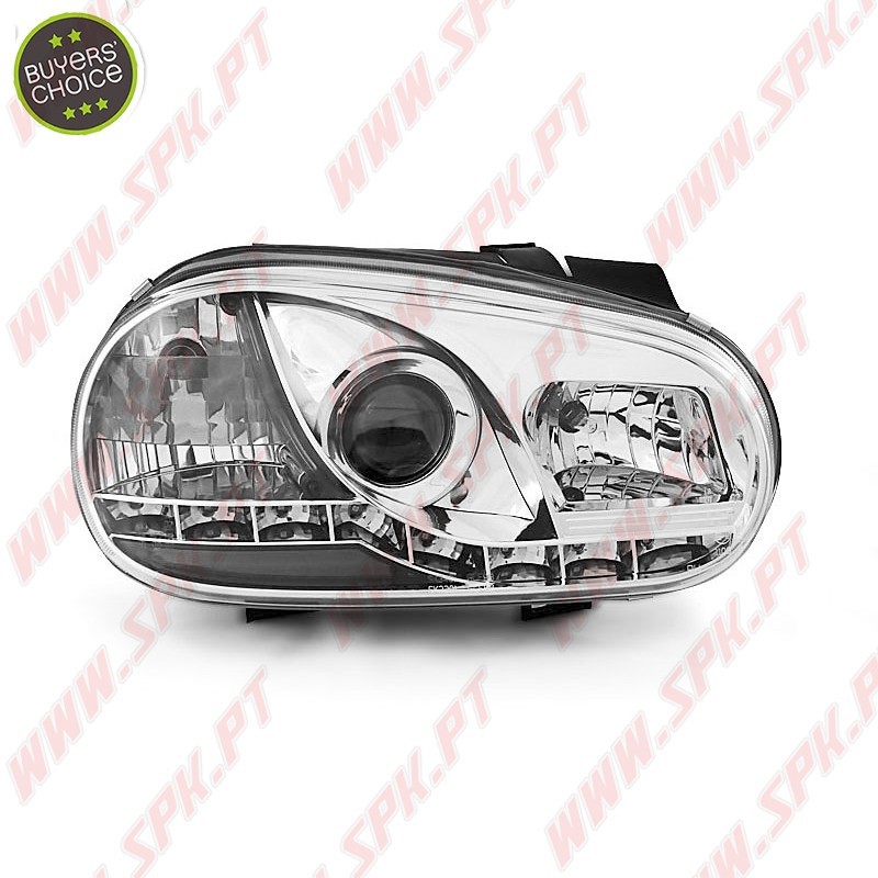 Faróis Daylight / Chrome - VW Golf 4 (1997-2003) Faróis Daylight / Chrome - VW Golf 4 (1997-2003)