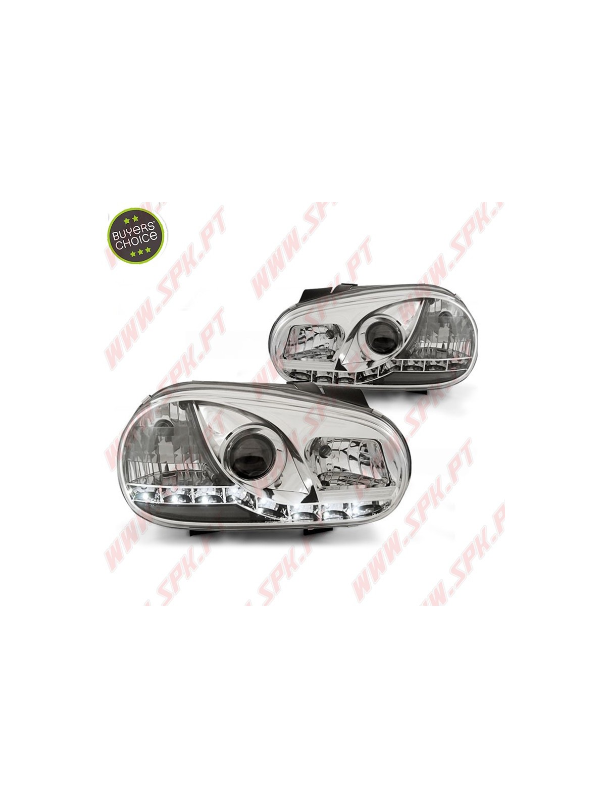 Faróis Daylight / Chrome - VW Golf 4 (1997-2003) Faróis Daylight / Chrome - VW Golf 4 (1997-2003)