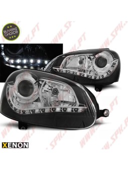 Faróis XENON Daylight / Black - VW Golf 5 (2003-2008)