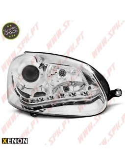 Faróis XENON Daylight / Chrome - VW Golf 5 (2003-2008)