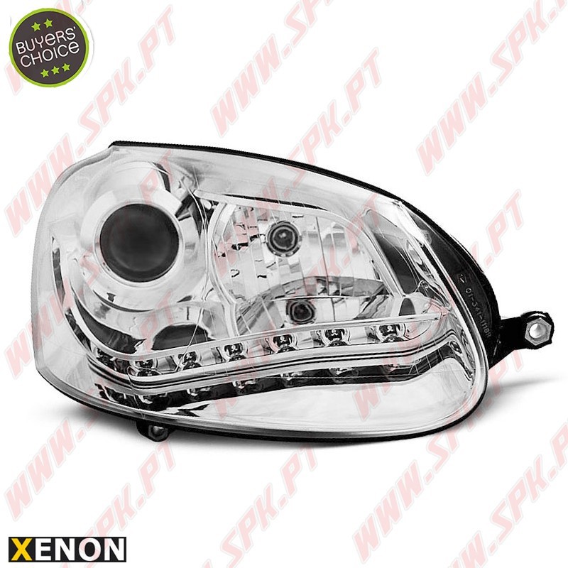 Faróis XENON Daylight / Chrome - VW Golf 5 (2003-2008)