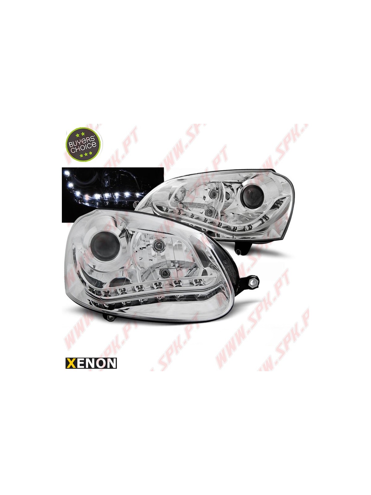 Faróis XENON Daylight / Chrome - VW Golf 5 (2003-2008)