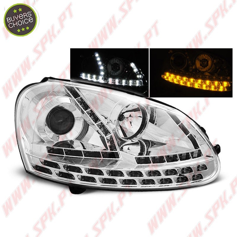 Faróis Daylight / Chrome - VW Golf 5 (2003-2008)