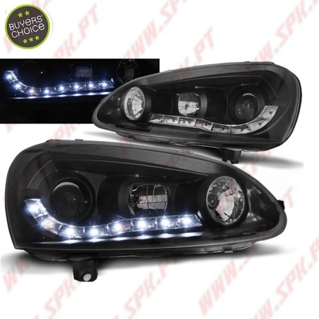 Faróis Daylight V.2 / Black - VW Golf 5 (2003-2008)