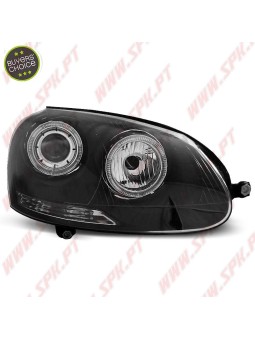 Faróis Angel Eyes / Black - VW Golf 5 (2003-2008)