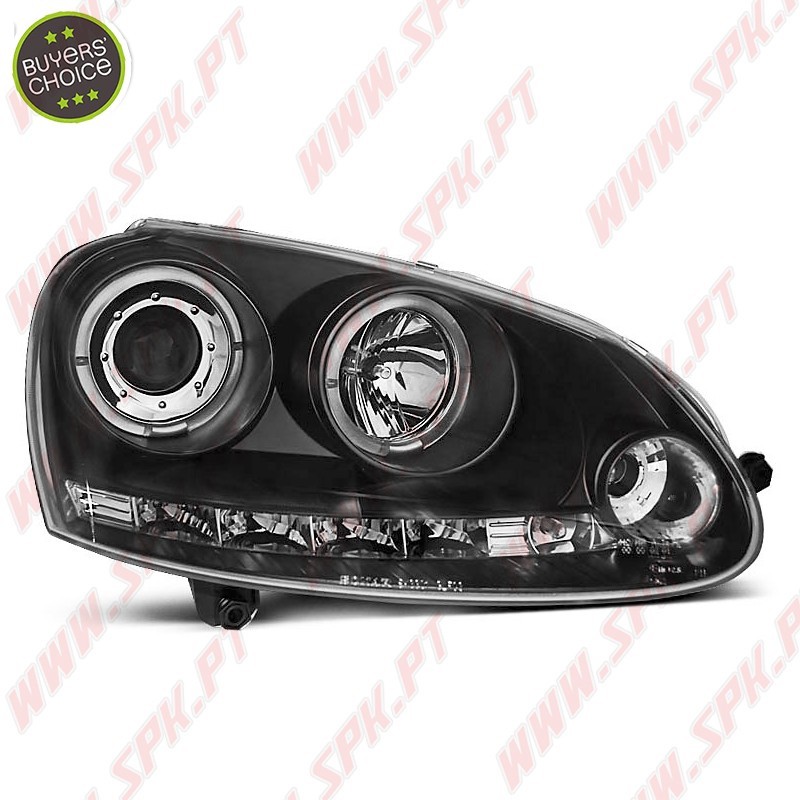 Faróis Angel Eyes V.2 / Black - VW Golf 5 (2003-2008) Faróis Angel Eyes V.2 / Black - VW Golf 5 (2003-2008)
