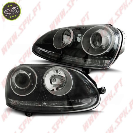 Faróis Look GTI / Black - VW Golf 5 (2003-2008)