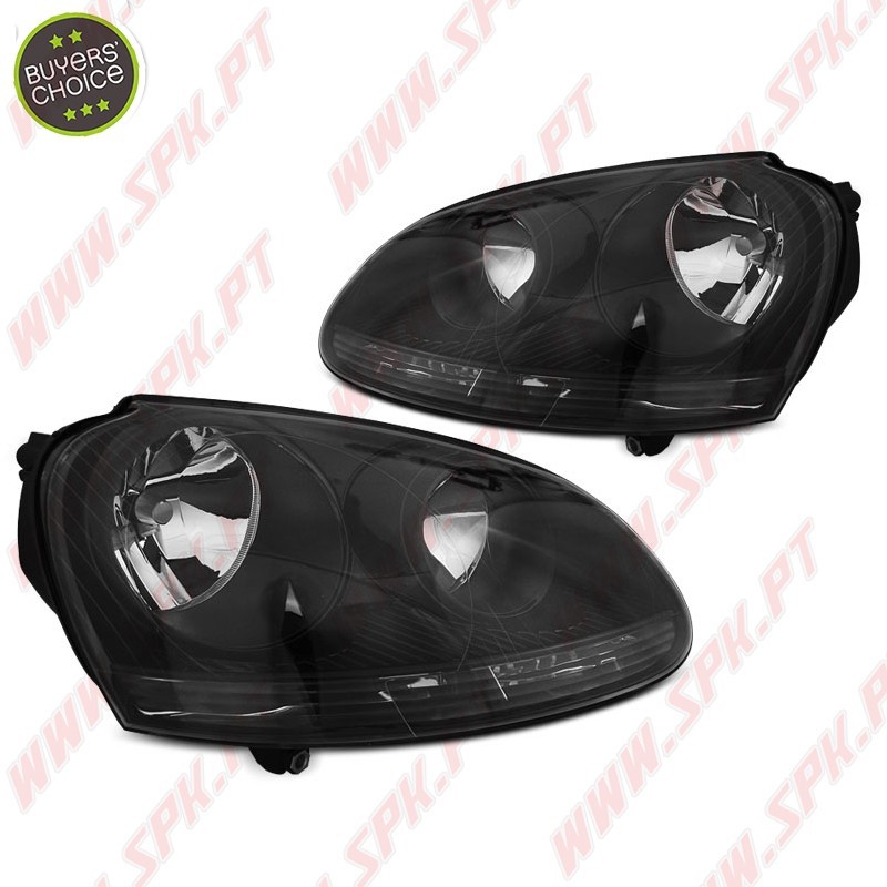 Faróis Look OEM / Black - VW Golf 5 (2003-2008) Faróis Look OEM / Black - VW Golf 5 (2003-2008)