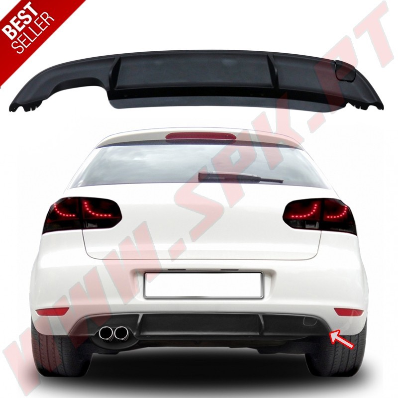 Difusor Traseiro Look GTI - VW Golf 6 "Standard" (2008-2012) Difusor Traseiro Look GTI - VW Golf 6 "Standard" (2008-2012)
