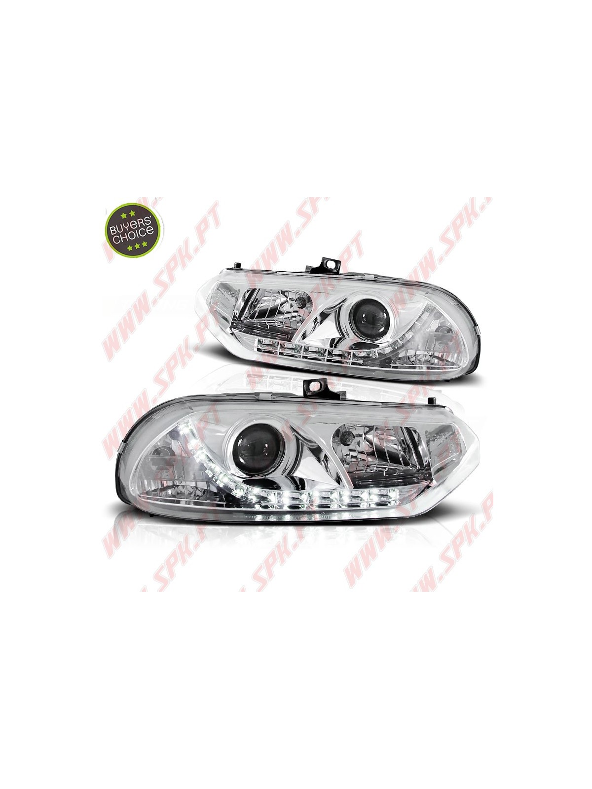 Faróis LED Devil Eyes Chrome - Alfa Romeo 156 (1997-2003)
