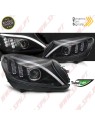 Faróis Tube Light / Black - Mercedes W205 (2014-2018) Faróis Tube Light / Black - Mercedes W205 (2014-2018)