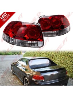 Farolins Cristal Red+Clear - Honda Del Sol (1992-1998)