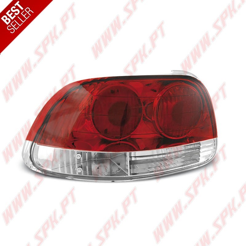Farolins Cristal Red+Clear - Honda Del Sol (1992-1998)