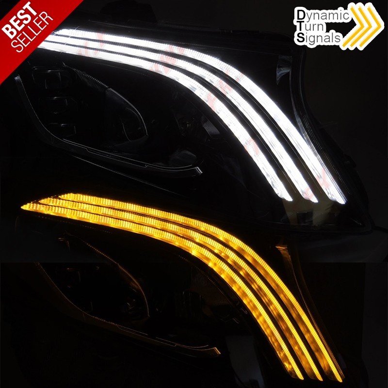 Faróis FULL-LED / Black - Mercedes W205 (2014-2021) Faróis FULL-LED / Black - Mercedes W205 (2014-2021)