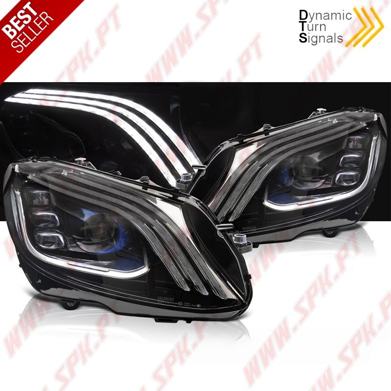 Faróis FULL-LED / Black - Mercedes W205 (2014-2021) Faróis FULL-LED / Black - Mercedes W205 (2014-2021)