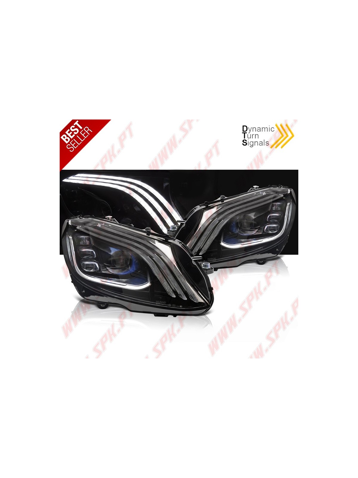 Faróis FULL-LED / Black - Mercedes W205 (2014-2021) Faróis FULL-LED / Black - Mercedes W205 (2014-2021)