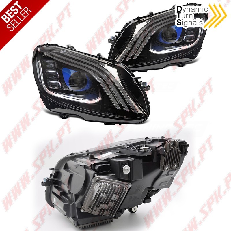 Faróis FULL-LED / Black - Mercedes W205 (2014-2021) Faróis FULL-LED / Black - Mercedes W205 (2014-2021)
