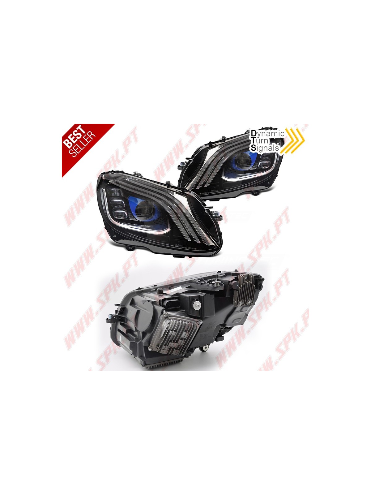 Faróis FULL-LED / Black - Mercedes W205 (2014-2021) Faróis FULL-LED / Black - Mercedes W205 (2014-2021)