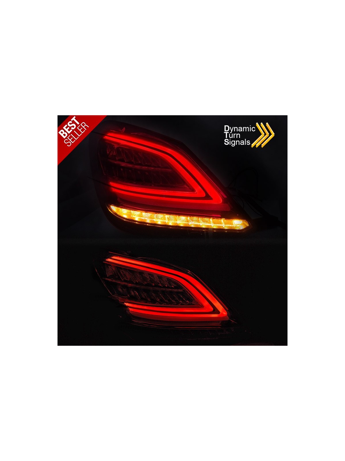 Farolins LED-BAR Red+Clear - Mercedes W205 (2014-2018) Farolins LED-BAR Red+Clear - Mercedes W205 (2014-2018)