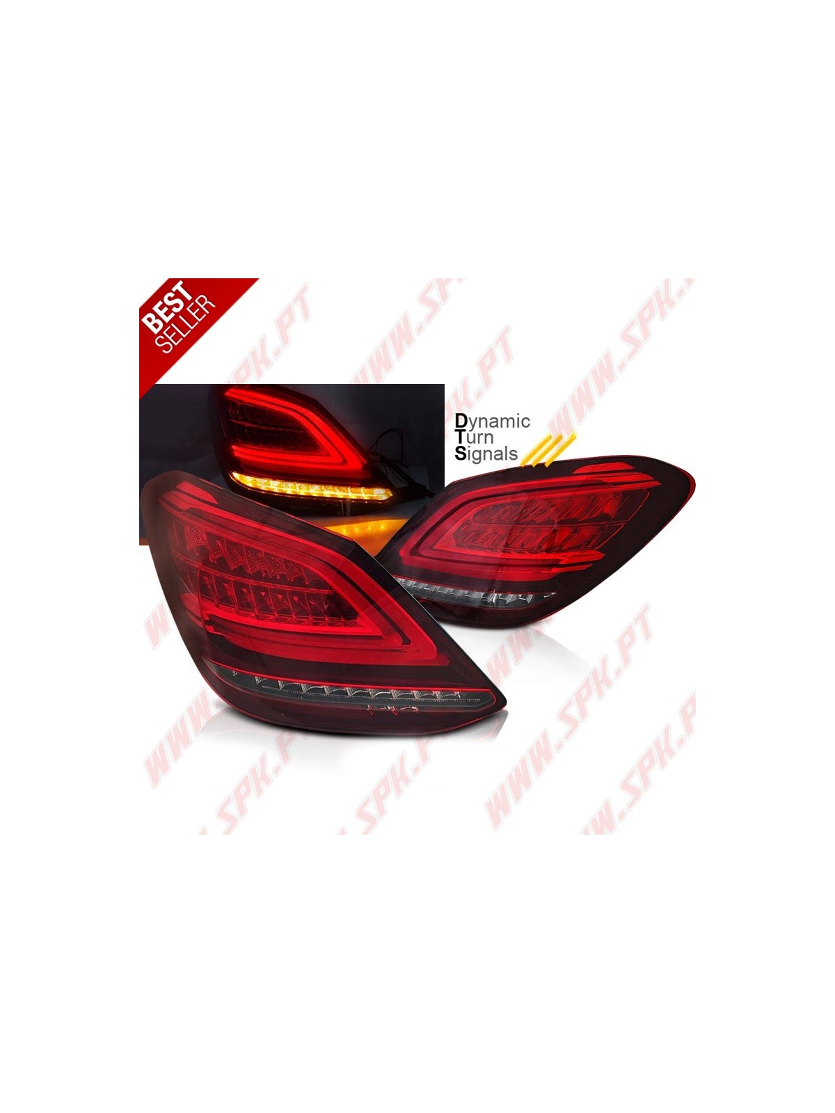 Farolins LED-BAR Red+Clear - Mercedes W205 (2014-2018) Farolins LED-BAR Red+Clear - Mercedes W205 (2014-2018)