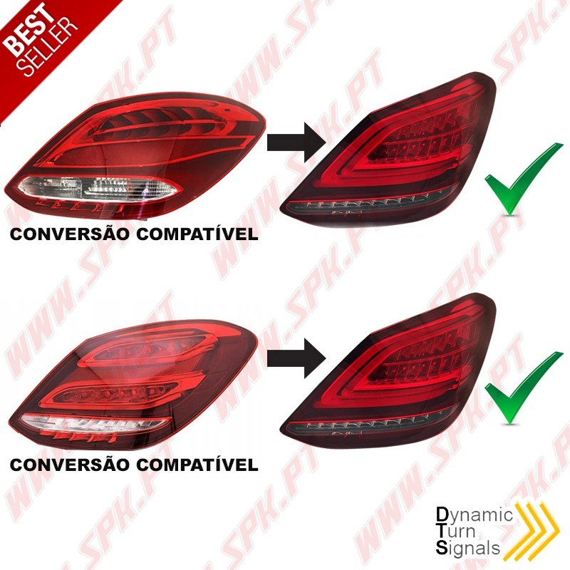 Farolins LED-BAR Red+Clear - Mercedes W205 (2014-2018) Farolins LED-BAR Red+Clear - Mercedes W205 (2014-2018)