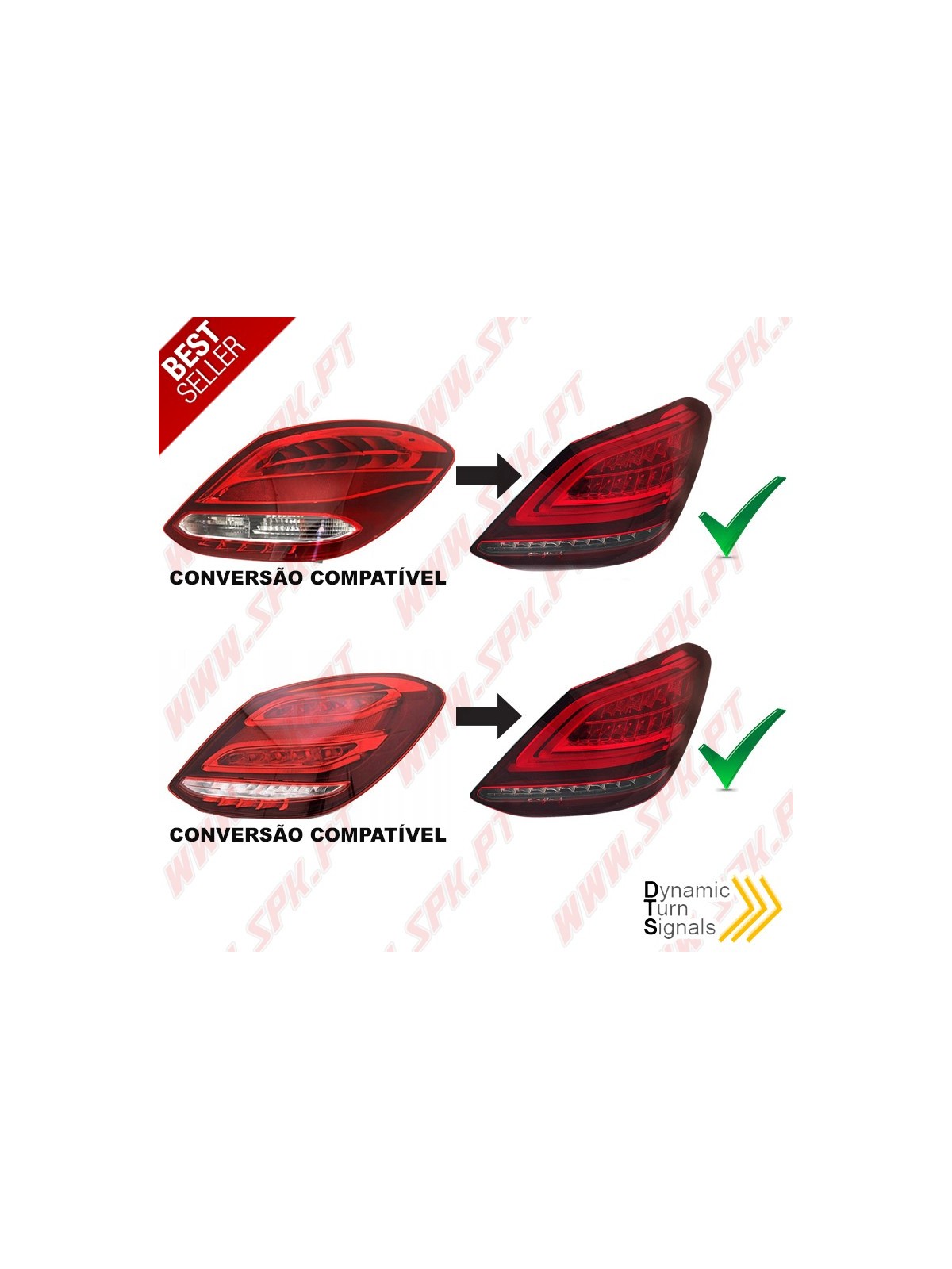 Farolins LED-BAR Red+Clear - Mercedes W205 (2014-2018) Farolins LED-BAR Red+Clear - Mercedes W205 (2014-2018)