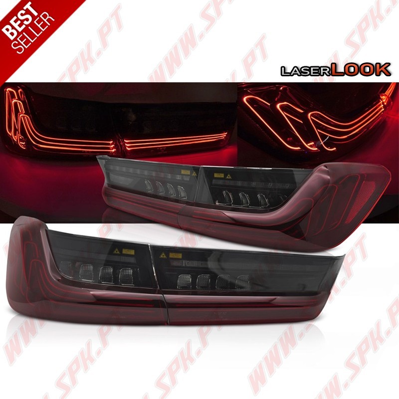 Farolins LED Look LASER Red+Smoke - BMW G20 Sedan (2019-2022) Farolins LED Look LASER Red+Smoke - BMW G20 Sedan (2019-2022)