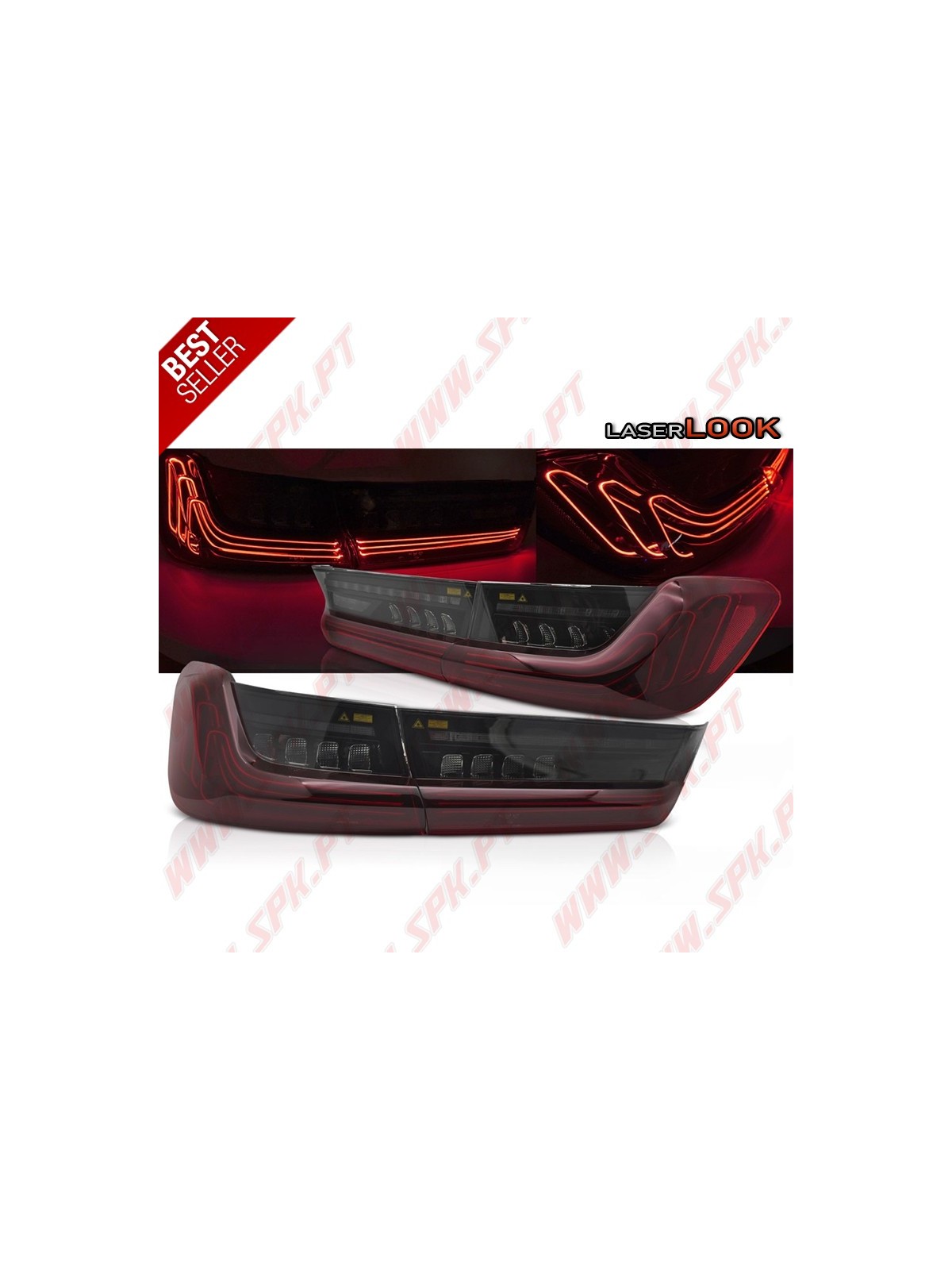 Farolins LED Look LASER Red+Smoke - BMW G20 Sedan (2019-2022) Farolins LED Look LASER Red+Smoke - BMW G20 Sedan (2019-2022)