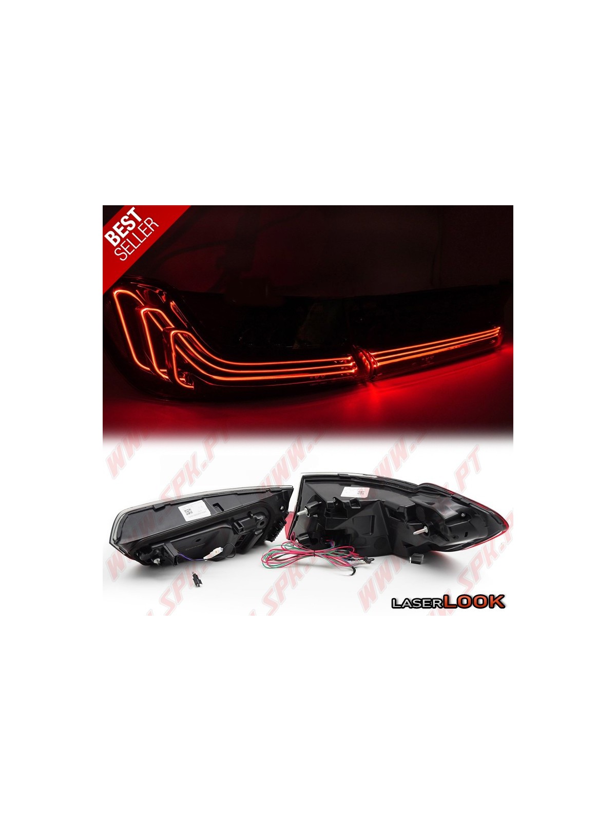 Farolins LED Look LASER Red+Smoke - BMW G20 Sedan (2019-2022) Farolins LED Look LASER Red+Smoke - BMW G20 Sedan (2019-2022)