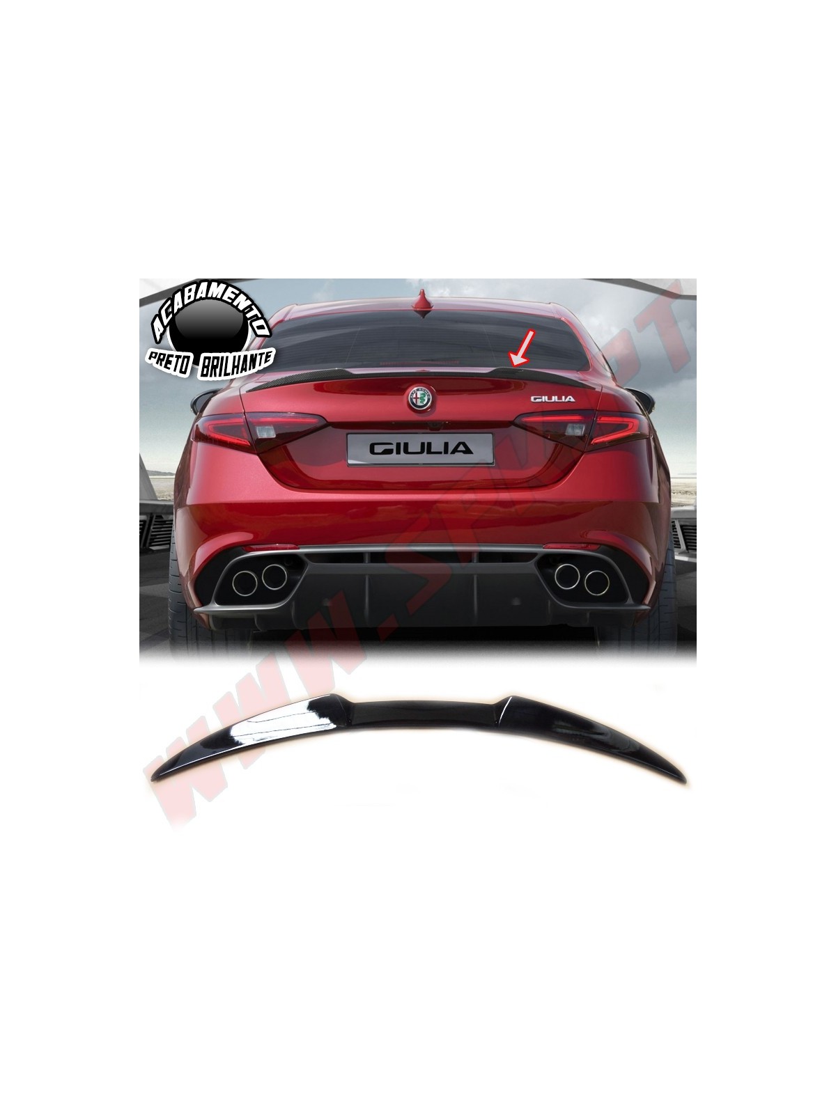 Aileron Traseiro - Alfa Romeo Giulietta (2010-2020) Aileron Traseiro - Alfa Romeo Giulietta (2010-2020)